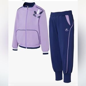 Kids Lilac and Navy Jogger Set